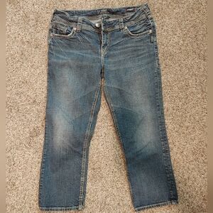Silver capri pant jeans